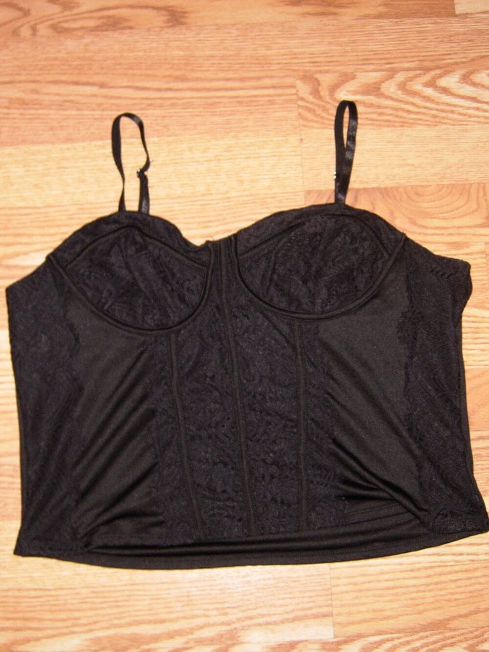 Black Corset Style Tank Top XXL(20)